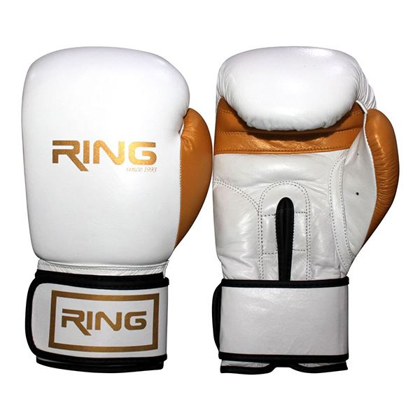 Rukavice za boks kožne RING RS 3211-12 white