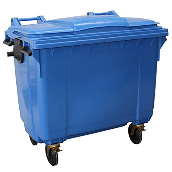 Plastični kontejner 660l ravan poklopac plavi 5015