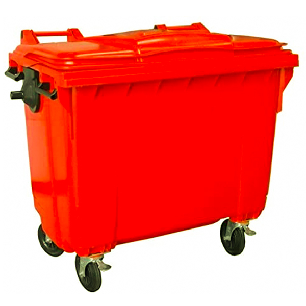 Plastični kontejner 770l ravan poklopac narandžasta 2008-7
