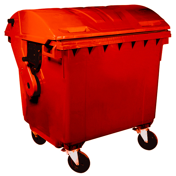 Plastični kontejner 1100l sa polukružnim poklopcem crvena 3020-11