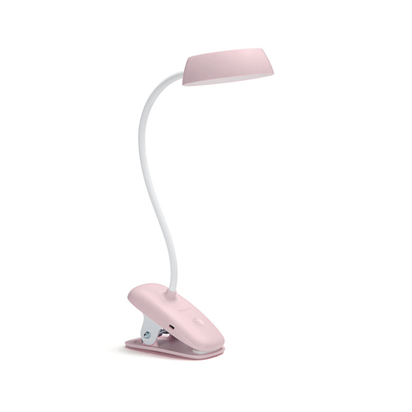 Stona lampa Donutclip DSK201 PT 3W 4000K roze USB 02 Philips PH080