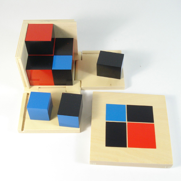 Drvena binomna kocka 2x2 Montesori 14040