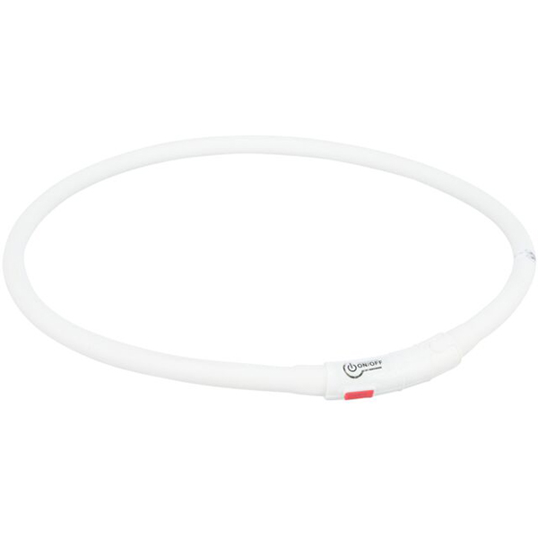 Svetleća ogrlica USB bela Trixie 12641