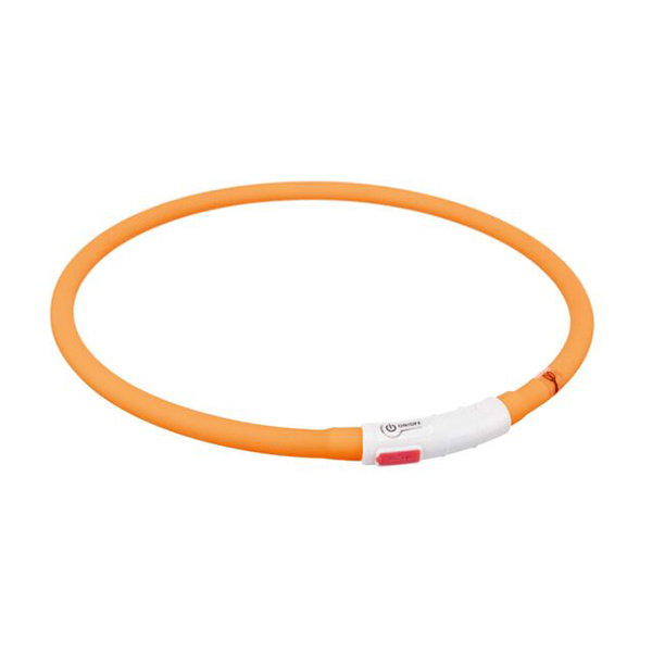 Svetleća ogrlica USB narandžasta Trixie 12646