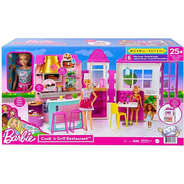 Set Barbie restoran sa dodacima Cook n Grill Mattel  055333