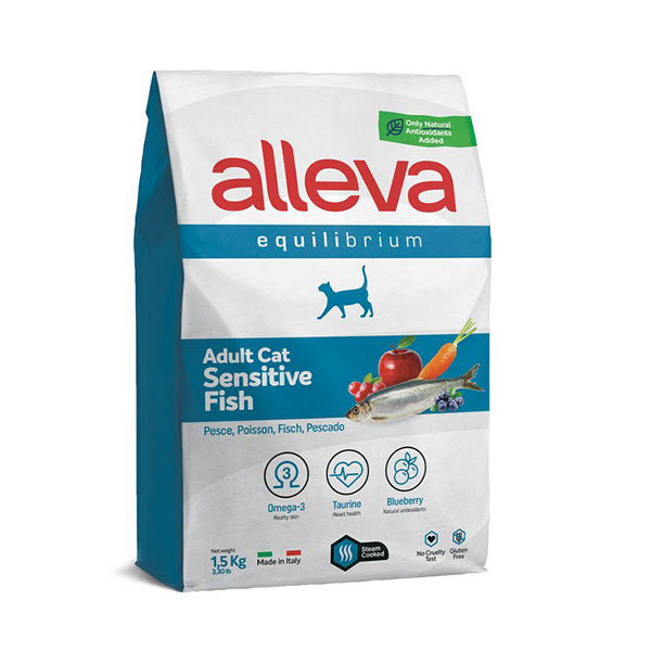 Hrana za mačke Riba 10kg Sensitive Adult Equilibrium Alleva ALP61036
