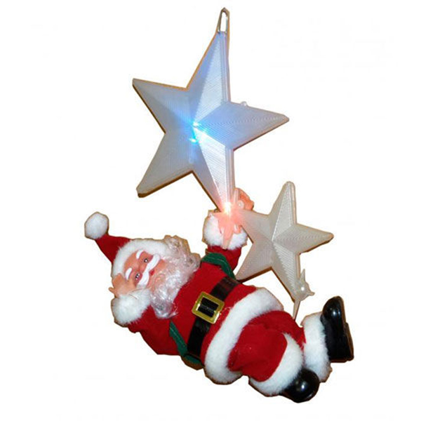 Novogodišnji Svetleći Ukras sa LED Sijalicama Deda Mraz na baterije 20 cm 41-873000