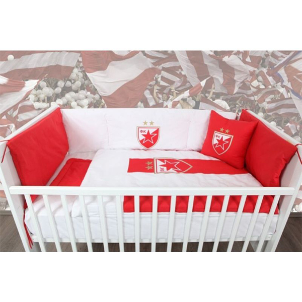 Posteljina za bebin krevetac 7 delova Crvena Zvezda 802