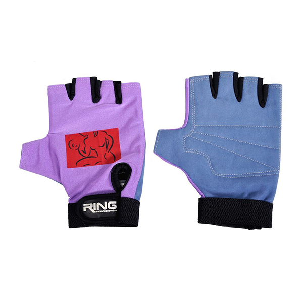 Fitnes rukavice za žene ljubičaste RING RX SF WOMEN-XS