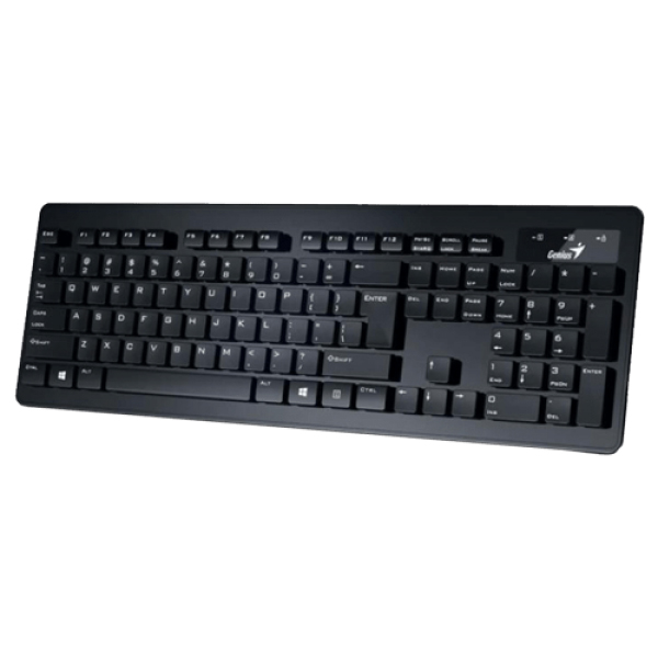 Žična tastatura SlimStar 126 UK Crna GENIUS 162366