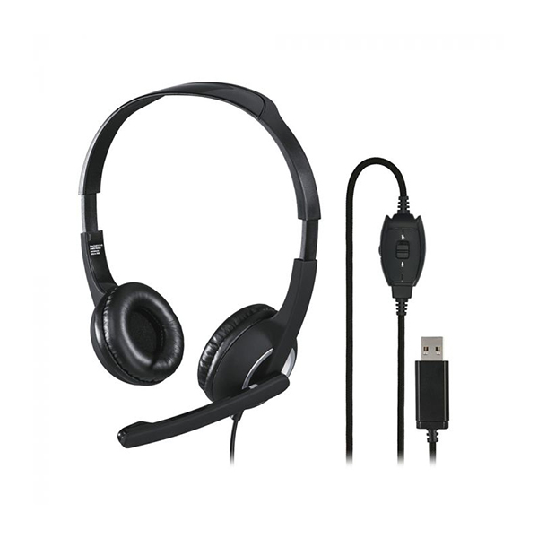 Slušalice za PC sa mikrofonom HS-USB250 stereo crne Hama 139928