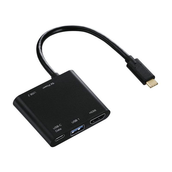 Adapter 4u1 USB-C na 2xUSB 3.1+USB-C+HDMI Hama 135729