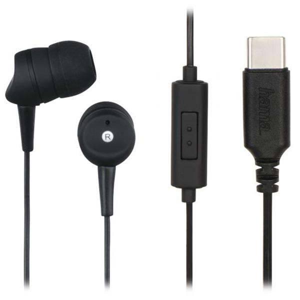 USB-C slušalice mikrofon za smartfon Basic4Phone crne Hama 184105