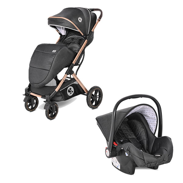 Kolica za bebe Set Storm Luxe Black Lorelli 10021702186