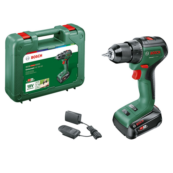 Akumulatorska bušilica odvrtač UniversalDrill 18V-60 2Ah Bosch 06039D7001