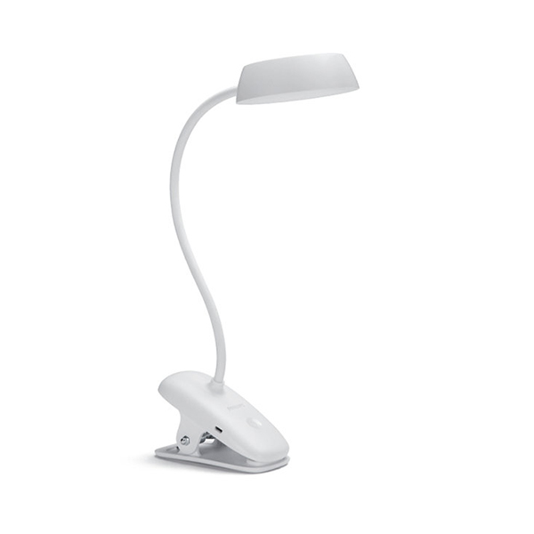 Stona lampa Donutclip DSK201 PT 3W 4000K bela USB 02 Philips PH079