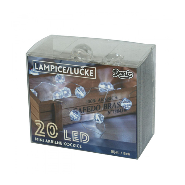 Novogodišnje lampice LED akril kockice 20L 52-552000