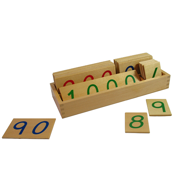 Drvene numeričke pločice 1-1000 sa kutijom Montesori 14086