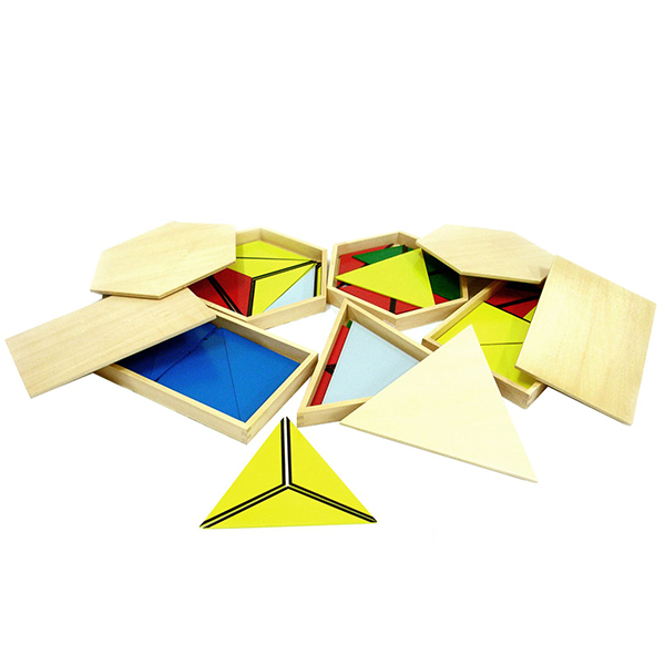 Konstruktivni trouglovi u drvenim kutijicama Montesori 14041
