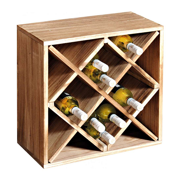 Polica za vino 50x50x25cm drvo Kesper KSP69245