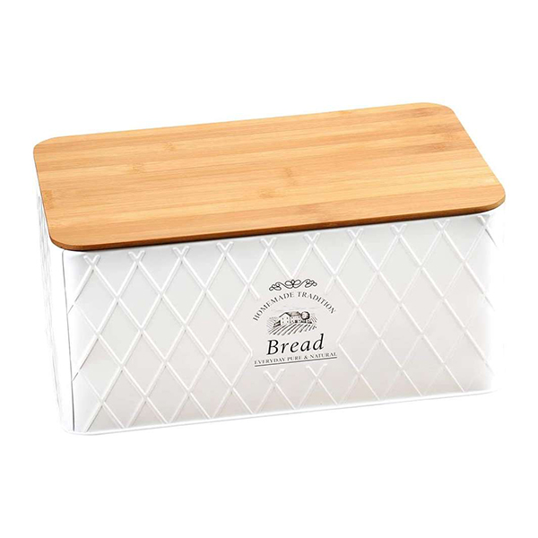 Kutija za hleb bela 32,5x21x15cm Kesper KSP18045
