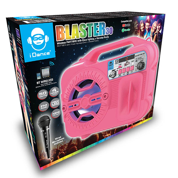 Karaoke zvučnik sa mikrofonom Blaster 30 pink Idance 35445