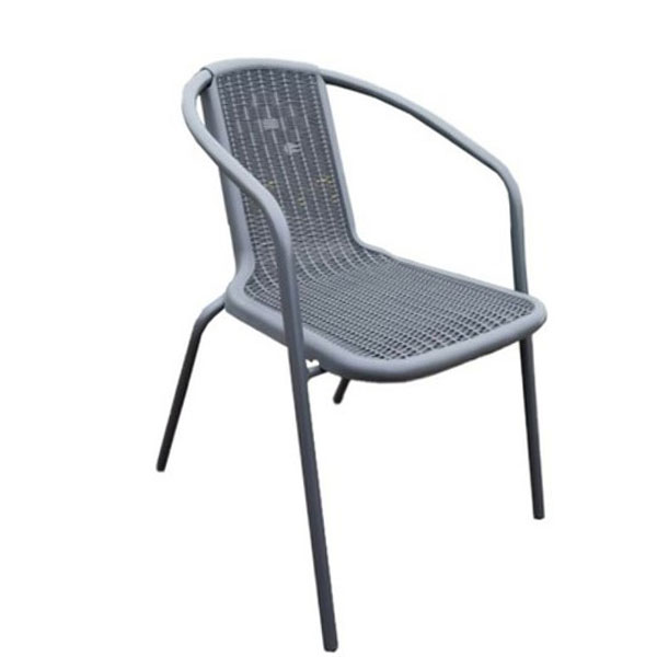 Baštenska stolica sa čeličnim okvirom i plastičnim sedalom WR-SX026 Nica siva Nexsas 67488