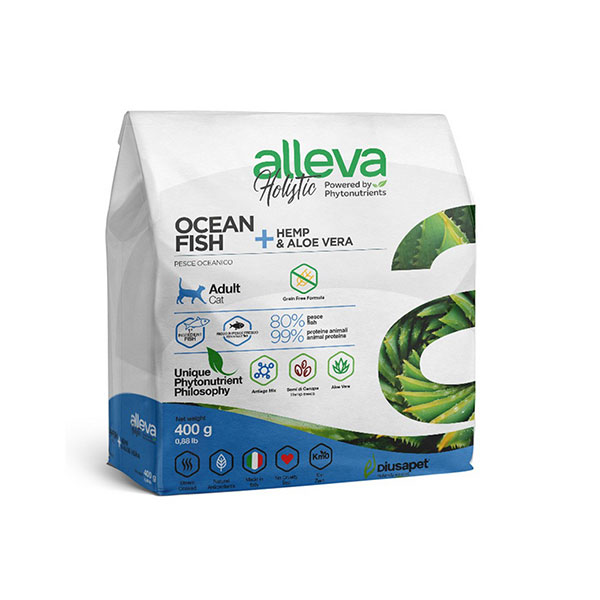 Hrana za mačke Okeanska riba 400gr Adult Holistic Alleva ALP0026