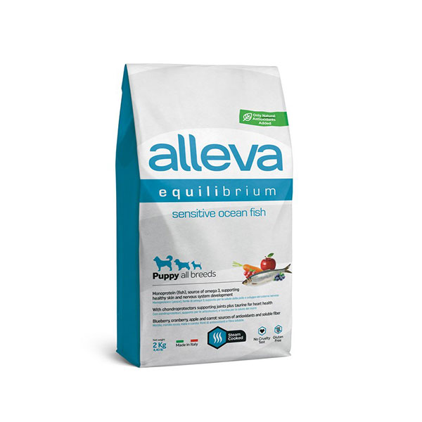 Hrana za štence Okeanska riba 2kg Sensitive Puppy Equilibrium Alleva ALP6004