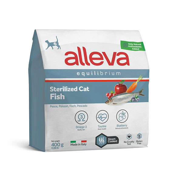 Hrana za sterilisane mačke Riba 400gr Adult Equilibrium Alleva ALP61071