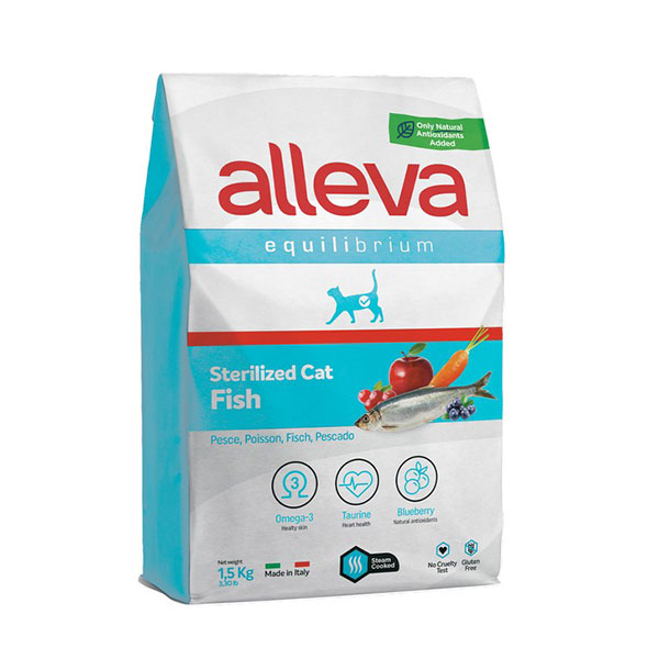 Hrana za sterilisane mačke Riba 10kg Adult Equilibrium Alleva ALP61076