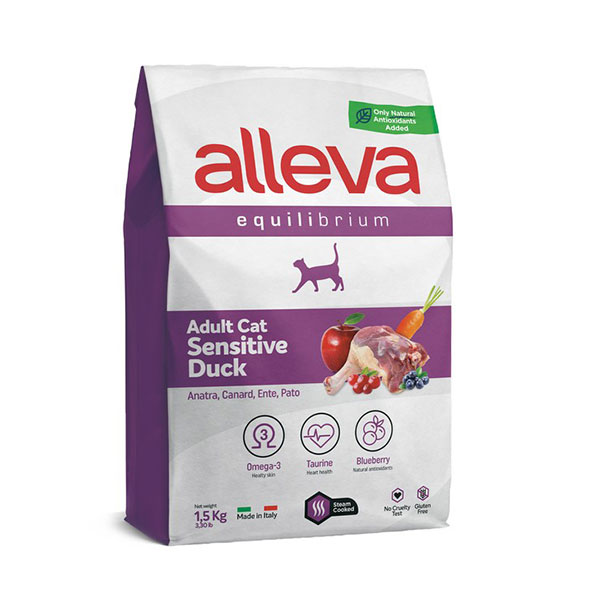 Hrana za mačke Pačetina 10kg Sensitive Adult Equilibrium Alleva ALP61026