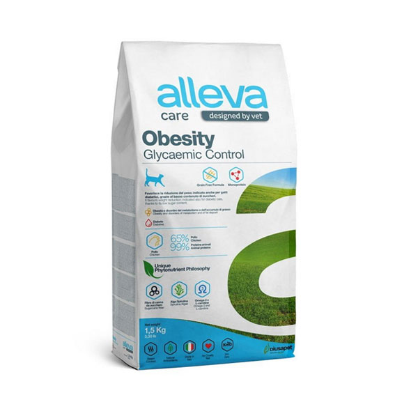 Hrana za mačke dijetalna 1,5kg Glycemic Control Adult Care Alleva ALP10271