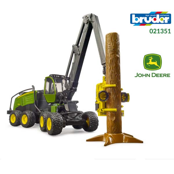 Kombajn JD sa kašikom za drva Bruder 021351