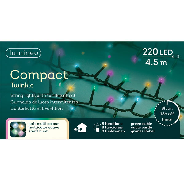Spoljašnje Led novogodišnje lampice 8 funkcija Multi 4,5 m Lumineo 495291