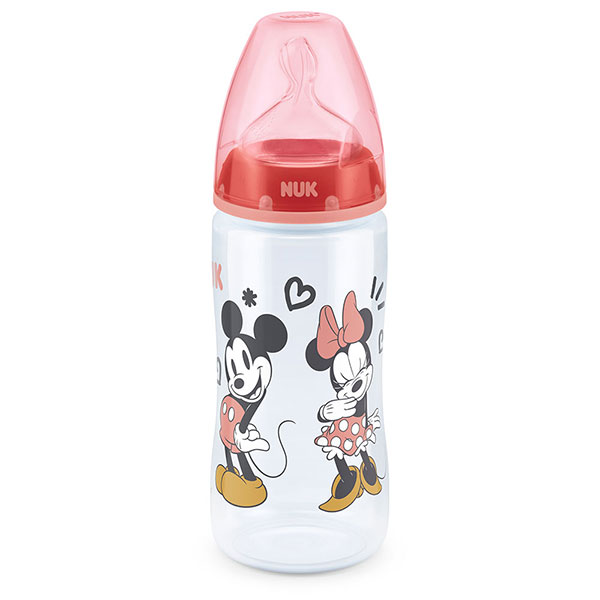 Flašica plastična silikon sa indikatorom temperature Mickey 6-18m 741034.4 