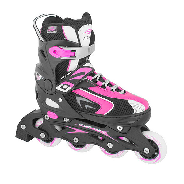 Roleri PW-126B roze crni S vel 33-36 3090126