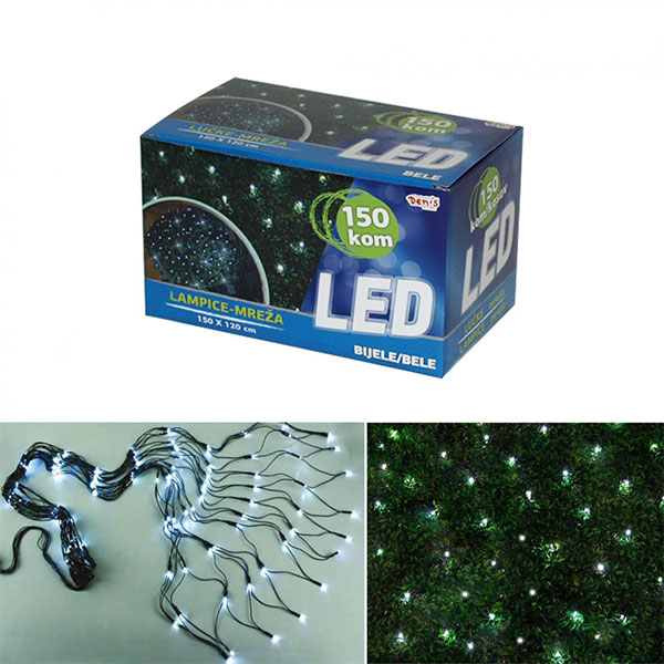 Novogodišnje Lampice mreža LED 150, 150x120 52-185000