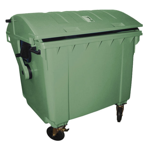 Plastični kontejner 1100l sa polukružnim poklopcem zelena 6011-11