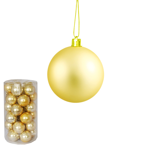 Novogodišnji ukras kugle zlatne 6 cm pakovanje 30 komada 170526
