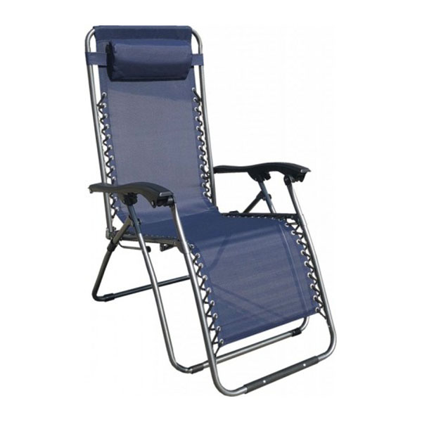Baštenska podesiva stolica sa jastukom Messina plava 055681-804234