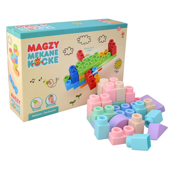 Igračke za bebe Mekane Konstruktor kocke Magzy 38452