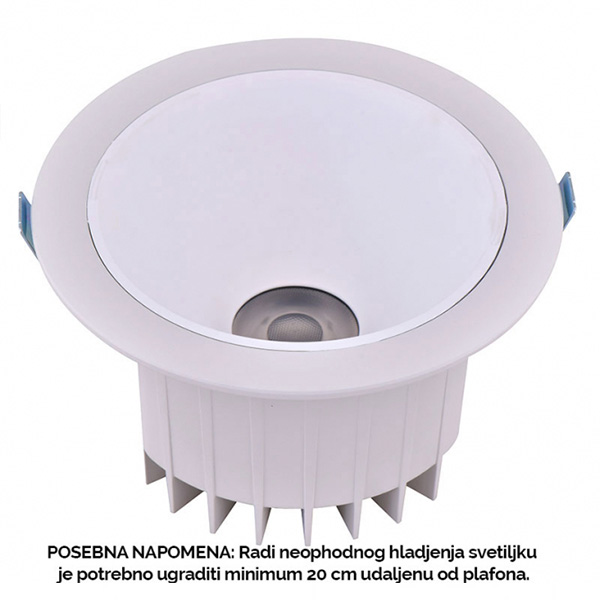 LED ugradna svetiljka 514001-6 30W 4000K 45 stepeni IP65 05.0732